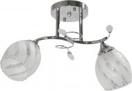 Люстра потолочная Геотон 2xE27 хром НПБ 02-2х60-208 Н1130/2