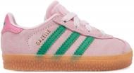 Кроссовки для девочек Adidas GAZELLE J CLPINK/COUGRN/BLIPNK JP7128 р.39 1/3 розовые