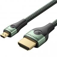 Кабель Vention HDMI M to Micro HDMI M 1 м черный с зеленым (AGKGF)