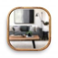 Дзеркало настінне Luxury Wood Balance SLIM ясен темний 700x700 мм