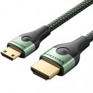 Кабель Vention HDMI M to mini M 1 м черный с зеленым (AGJGF)
