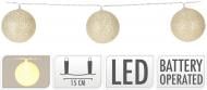Электрогирлянда Шарики золотые встроенный светодиод (LED) 10 ламп 1,8 м