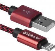 Кабель Defender Lightning – USB 1 м червоний (87807)