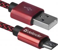 Кабель Defender microUSВ 1 м красный (87801)