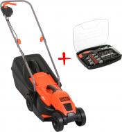 Газонокосилка электрическая Black+Decker EMax32 + набор из 40 предметов А7062 в подарок