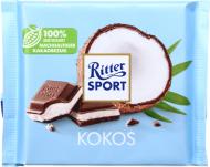 Молочний шоколад Ritter Sport з начинкою кокосово-молочний крем 100 г