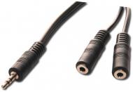 Разветвитель для наушников Digitus 3,5 мм M – 2x3,5 мм F 0.2 м черный (AK-510400-002-S) Разветвитель для наушников Digitus 3,5 мм M – 2x3,5 мм F 0.2 м черный (AK-510400-002-S)