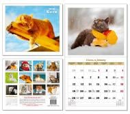 Календарь перекидной КОЛАЖ «Очеровательные любимцы (коты)» 2026