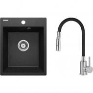 Мийка для кухні + змішувач Deante Corio графіт (ZRCD2103)