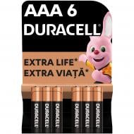 Батарейки лужні Duracell AAA (мізинчикові) 6 шт.