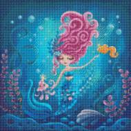 Алмазная мозаика Набор со стразами Идейка Русалка 40х40см Идейка