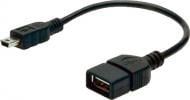 Адаптер Digitus USB – miniUSB 0.2 м чорний (AK-300310-002-S)