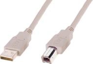 Кабель Digitus USB 2.0 AM/BM 1.8 м бежевий (84126)