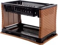 Сушилка для посуды Violet House 0053 ротанг brown 29х44х29 см