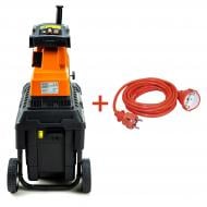 Подрібнювач садовий GTM MS2800/45 KIT + подовжувач 10 м 3x1,5 електромережа