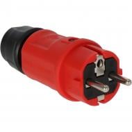 Вилка кабельна Brennenstuhl Professional із заземленням 230В 16А IP54 пластик чорно-червоний