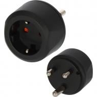 Адаптер-розетка Brennenstuhl Reiseadapter Тип M (африканская) - Тип F (евро) с заземлением 1 гн. черный 1508460