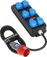 Удлинитель Brennenstuhl CEE/Schuko 16 А с заземлением 6 гн. черно-синий 2 м 1151480010