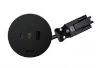 Розетка мебельная без заземления Simon 400 USB A+C GST18 IP20 черный 43120200-138