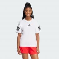 Футболка Adidas W FI 3S TEE JE0238 р.2XS белый