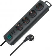 Удлинитель с выключателем Brennenstuhl Primera-Line с заземлением 4 гн. черный 1,5 м 1153300124 Удлинитель с выключателем Brennenstuhl Primera-Line с заземлением 4 гн. черный 1,5 м 1153300124