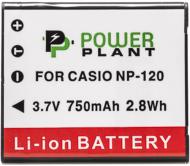 Аккумулятор PowerPlant Casio NP-120 750мА*ч (DV00DV1312)