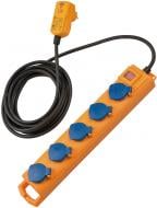 Удлинитель Brennenstuhl с УЗО Super-Solid SL 554 с заземлением 5 гн. желто-синий 5 м 1159900805