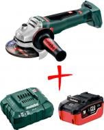 Болгарка (угловая шлифмашина) Metabo WB 18 LTX BL 125 Quick + устройство для зарядки + батарея аккумуляторная UA613077850