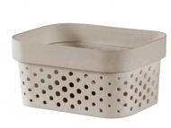 Кошик для зберігання Curver бежевий Infinity 1,4 л 83x167x125 мм Кошик для зберігання Curver бежевий Infinity 1,4 л 83x167x125 мм