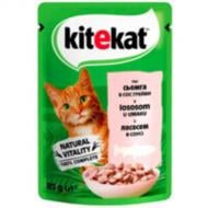 Корм для котов Kitekat в соусе с лососем 85 г