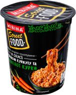 Вермишель Мівіна в соусе со вкусом кунжута и жареная курица острая стакан 75 г (7613287067289) 75 г