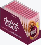 Консерва DELICKCIOUS Хлопья с индейкой и тропическими фруктами в сливочном соусе 12 шт 80 г