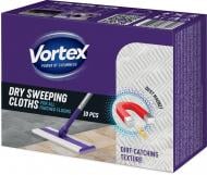 Сухие салфетки для пола Vortex 28х22 см 10 шт./уп. белые