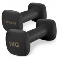 Гантели Cornix Square 2 x 1 кг XR-0406 черный