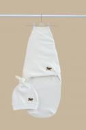 Европелюшка MagBaby Purl c шапочкой Желуди 3-6 мес белый 100160