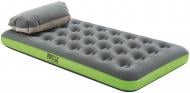 Матрац надувний Bestway з подушкою-насосом 188х22 см сірий/зелений