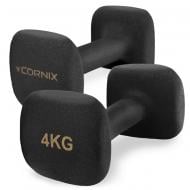 Гантели Cornix Square 2 x 4 кг XR-0409 черный