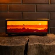 Декор-панорама Мануфактура Сірого Кота Вечерний Киев черный дерево LED аккумулятор USB Type-C