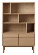 Книжный шкаф Unique Furniture PONZA 2д 1400х901х400 мм дуб натуральный (48490200)