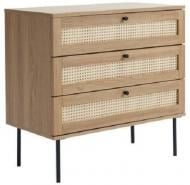 Комод Unique Furniture PENSACOLA 800x750x400 мм черный/натуральный полиротанг/дуб меламин 44632023 Комод Unique Furniture PENSACOLA 800x750x400 мм черный/натуральный полиротанг/дуб меламин 44632023