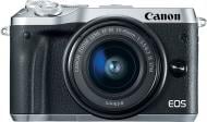 Фотоапарат Canon EOS M6 Kit 15-45 IS STM silver