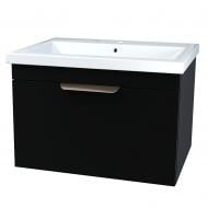 Тумба подвесная Сансервіс "Каталония-50" с умывальником"Сомо 50" черный мат Тумба подвесная Сансервіс "Каталония-50" с умывальником"Сомо 50" черный мат