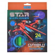 Карандаши цветные Star Explorer 24 шт. 290550 1 вересня