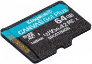 Карта памяти Kingston microSDXC 64 ГБ UHS-I Class 3 (U3) (SDCG3/64GBSP)