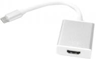 Перехідник PowerPlant USB Type-C – HDMI F 0,15 м білий (KD00AS1272)