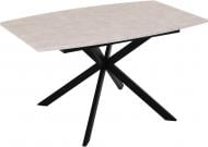 Стол 1400(1800)x850x750мм бежевый/черный