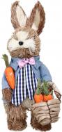Декорация пасхальная кролик садовый 19х18х34 см в ассортименте