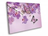 Картина Орхидея с бабочками 60x45 см WallArt 54388-1.2