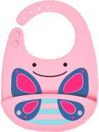 Слюнявчик Skip силиконовый Hop Бабочка розовый 232202