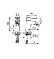 Смеситель для биде Ferro RENNTO Black BNT6BL